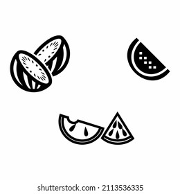 Watermelon icon. Simple illustration of watermelon vector icon for web