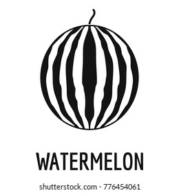 Watermelon icon. Simple illustration of watermelon vector icon for web