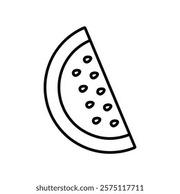 watermelon icon Simple outline illustration