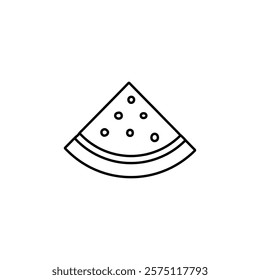watermelon icon Simple outline illustration