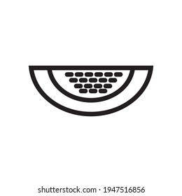  Watermelon icon. Simple outline vector of summer set for UI and UX, website or mobile application