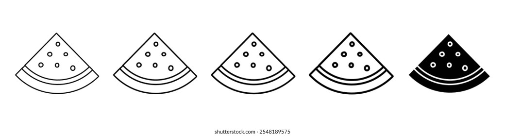 watermelon icon Simple thin line logo set