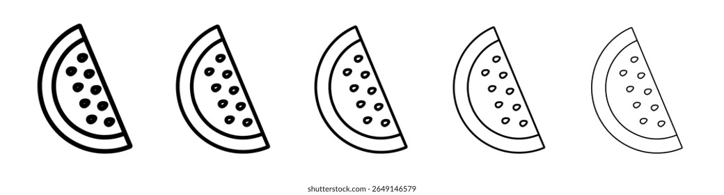 watermelon icon simple vector outline logo