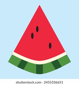 watermelon icon. watermelon slice fruit illustration.