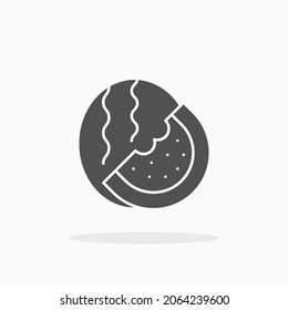 Watermelon icon. Solid or Glyph style. Vector illustration. Enjoy this icon for your project.