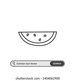 watermelon icon thin line eps 10