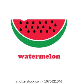 Watermelon Icon in trendy flat style isolated on white background.