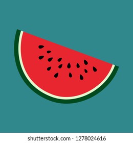 Watermelon Icon in trendy flat style isolated on white background. Summer symbol for your web site design, logo.