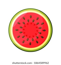Watermelon Icon in trendy flat style isolated on white background. Summer symbol for your web site design, logo, app.
