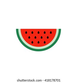 Watermelon Icon in trendy flat style isolated on white background. Summer symbol for your web site design, logo, app, UI. Vector illustration, EPS10.