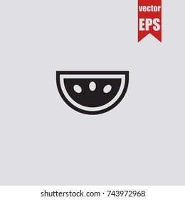 Watermelon icon in trendy isolated on grey background.Vector illustration.