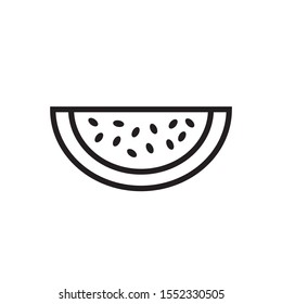 Watermelon icon in trendy outline style design. Vector graphic illustration. Suitable for website design, logo, app, and ui. Editable vector stroke. EPS 10.