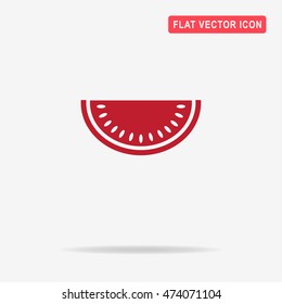 Watermelon icon. Vector concept illustration for design.