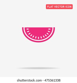Watermelon icon. Vector concept illustration for design.
