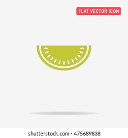 Watermelon icon. Vector concept illustration for design.