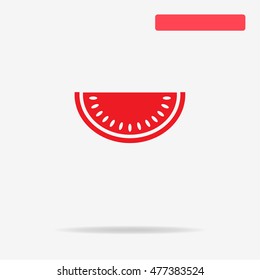 Watermelon icon. Vector concept illustration for design.