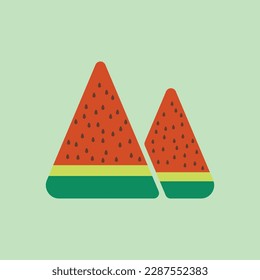 watermelon icon vector design illustration artwork. Suitable to use on t-shirt, sticker, mug, etc. 
