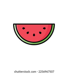 watermelon icon vector design template in white background