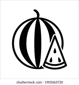 Watermelon icon vector design templates.