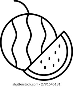 Watermelon Icon Vector Element line icon design vector icons