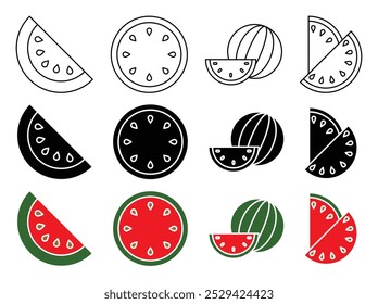 Watermelon icon in vector format