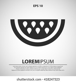 watermelon icon. watermelon vector illustration