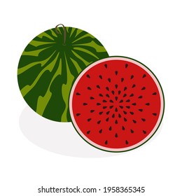 Watermelone Symbol Vektorgrafik Design isoliertes Konzept