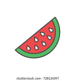 Watermelon icon vector illustration design logo