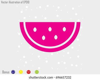 Watermelon, icon, vector illustration of Eps10