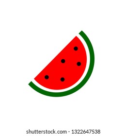 Watermelon icon, vector illustration. Flat design style. vector watermelon icon illustration isolated on white background, watermelon icon Eps10. watermelon icons graphic design vector symbols.