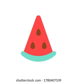 watermelon icon vector illustration flat style. summer icon set.