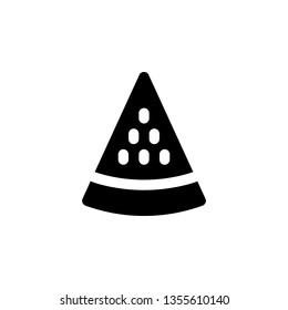 Watermelon Icon Vector Illustration in Glyph Style for Any Purpose