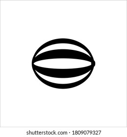 Watermelon icon vector illustration. Isolated flat icon in trendy style.