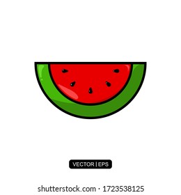 Watermelon icon vector illustration logo template for many purpose. Isolated on white background.