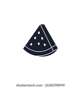 Watermelon Icon Vector Illustration. Refreshing Summer Fruit Symbol for Branding, Healthy Snacks, and Summer Designs