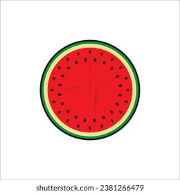 WATERMELON ICON VECTOR ILLUSTRATION SYMBOL DESIGN