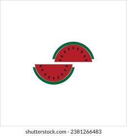 WATERMELON ICON VECTOR ILLUSTRATION SYMBOL DESIGN