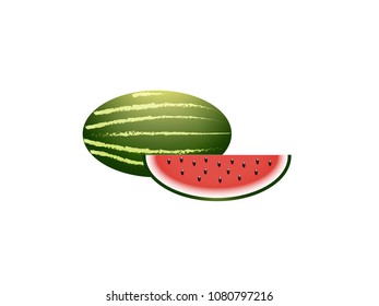 Watermelon icon vector illustration.EPS10