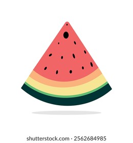 watermelon icon vector. watermelon isolated cartoon style. watermelon fruit icon. fruit icon