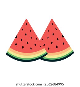 watermelon icon vector. watermelon isolated cartoon style. watermelon fruit icon. fruit icon