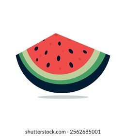 watermelon icon vector. watermelon isolated cartoon style. watermelon fruit icon. fruit icon