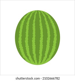 Watermelon icon, vector isolated melon symbol on white background.