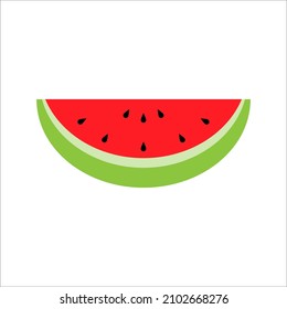 Watermelon icon, vector isolated melon symbol on white background.