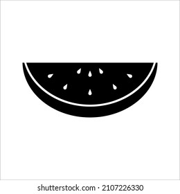 Watermelon icon, vector isolated melon symbol on white background.