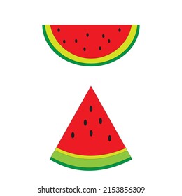 Icono de sandía, símbolo de melón aislado vectorial aislado en fondo blanco.