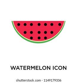 Watermelon icon vector isolated on white background for your web and mobile app design, Watermelon logo concept