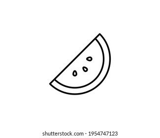 Wassermelonsymbol. Vektorsymbol einzeln für Web und Handy auf weißem Hintergrund