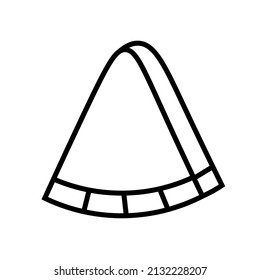 Watermelon icon Vector linear icon contour shape Modern minimalist design Fruits Contour isolated vector image on white background