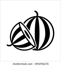 Watermelon icon vector on trendy design.
