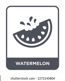 watermelon icon vector on white background, watermelon trendy filled icons from Fruits and vegetables collection, watermelon simple element illustration